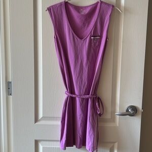 Lacoste Purple Sleeveless Dress with Belt Size 34 XS